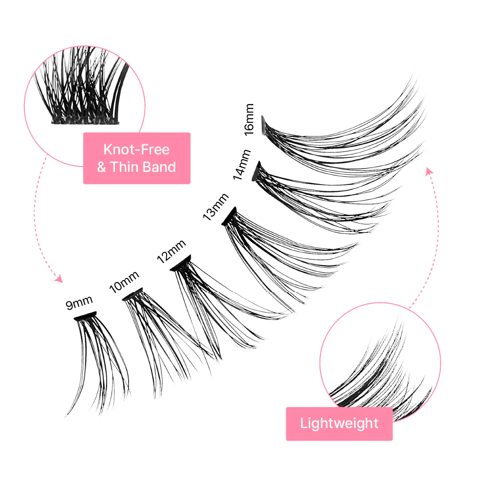 Vie Vie Natural Wispy Narrow Cluster Lashes 120pcs - Image 4