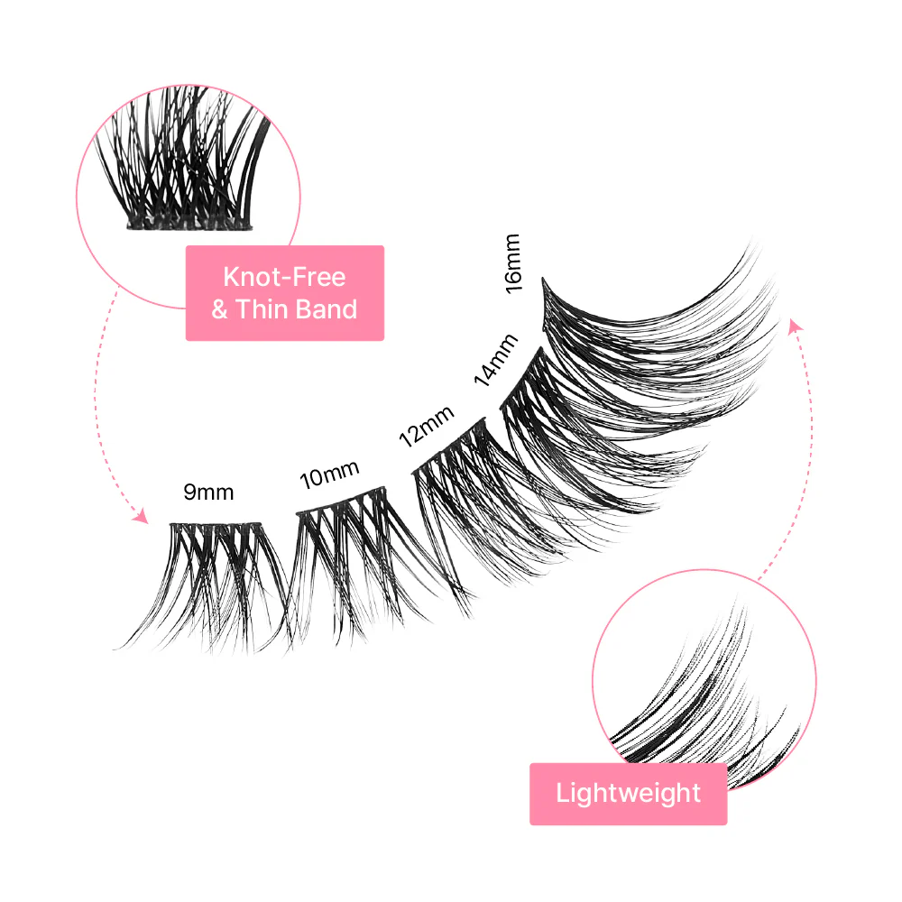 Vie Vie Natural Wispy Wide Band Cluster Lashes 72pcs - Image 12