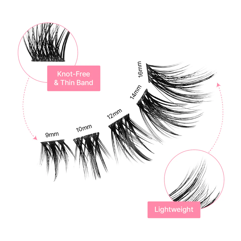 Vie Vie Natural Wispy Wide Band Cluster Lashes 72pcs - Image 28