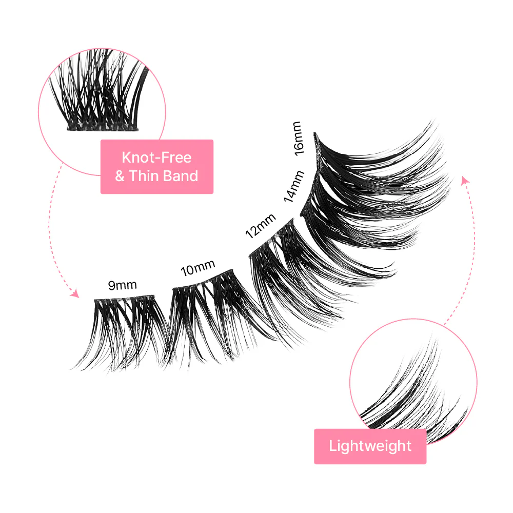 Vie Vie Natural Wispy Wide Band Cluster Lashes 72pcs - Image 36