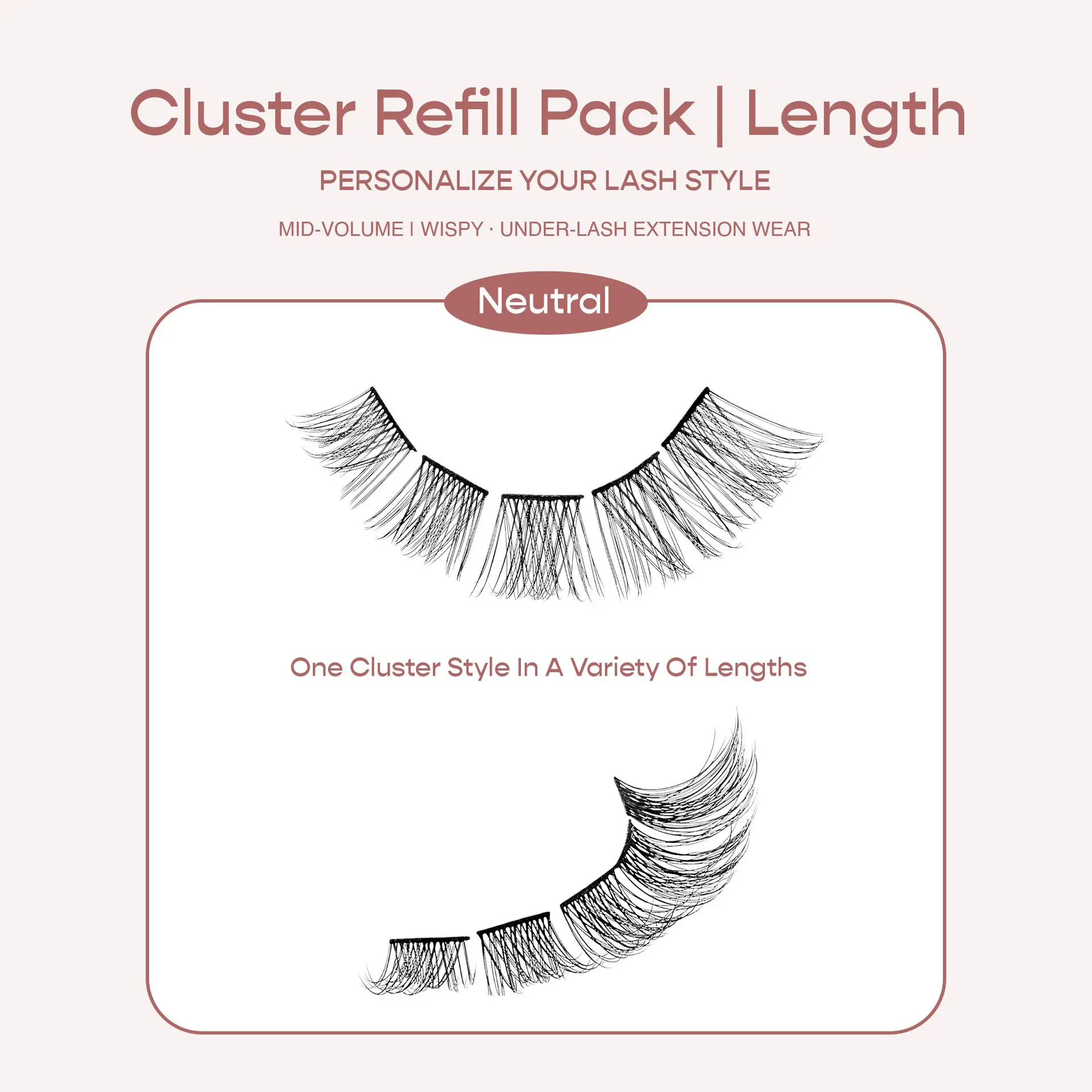 I-ENVY Neutral Cluster Palette Refill Pack - Length - Image 4