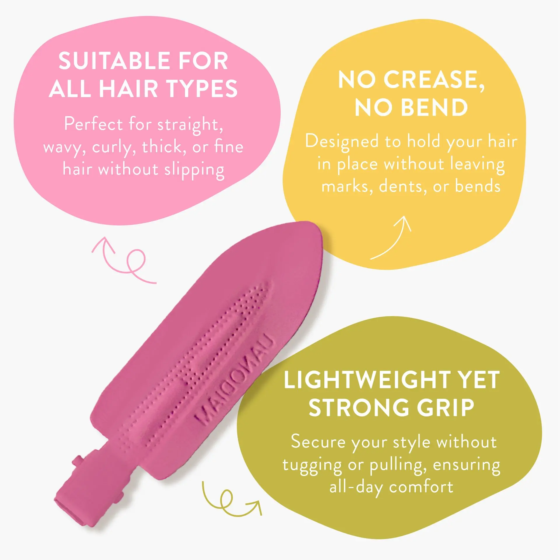 éclat No Crease Hair Clips - Stylish Patterned Flat Makeup Clips with Golden Handle - Image 16