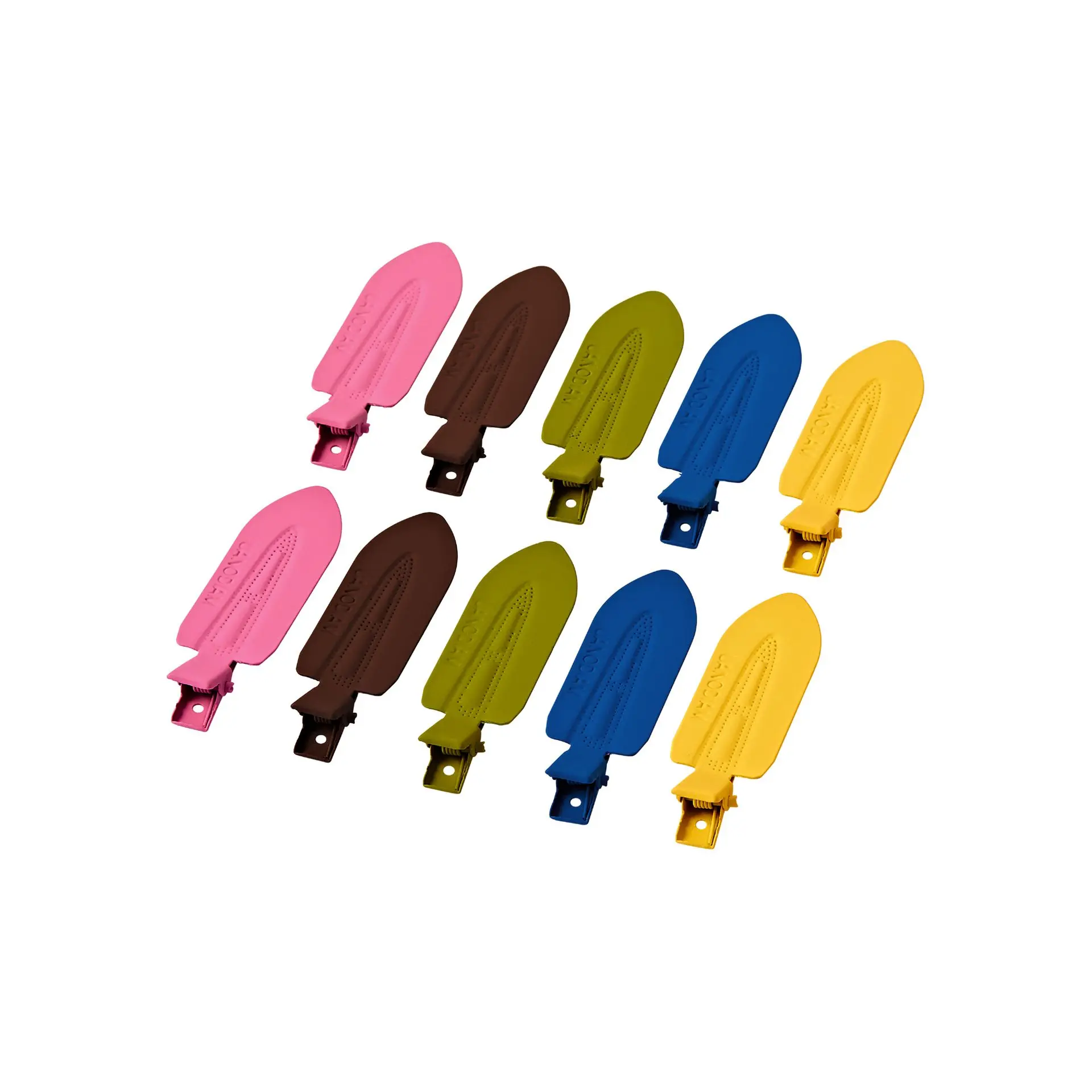éclat No Crease Hair Clips - Stylish Patterned Flat Makeup Clips with Golden Handle - Image 20