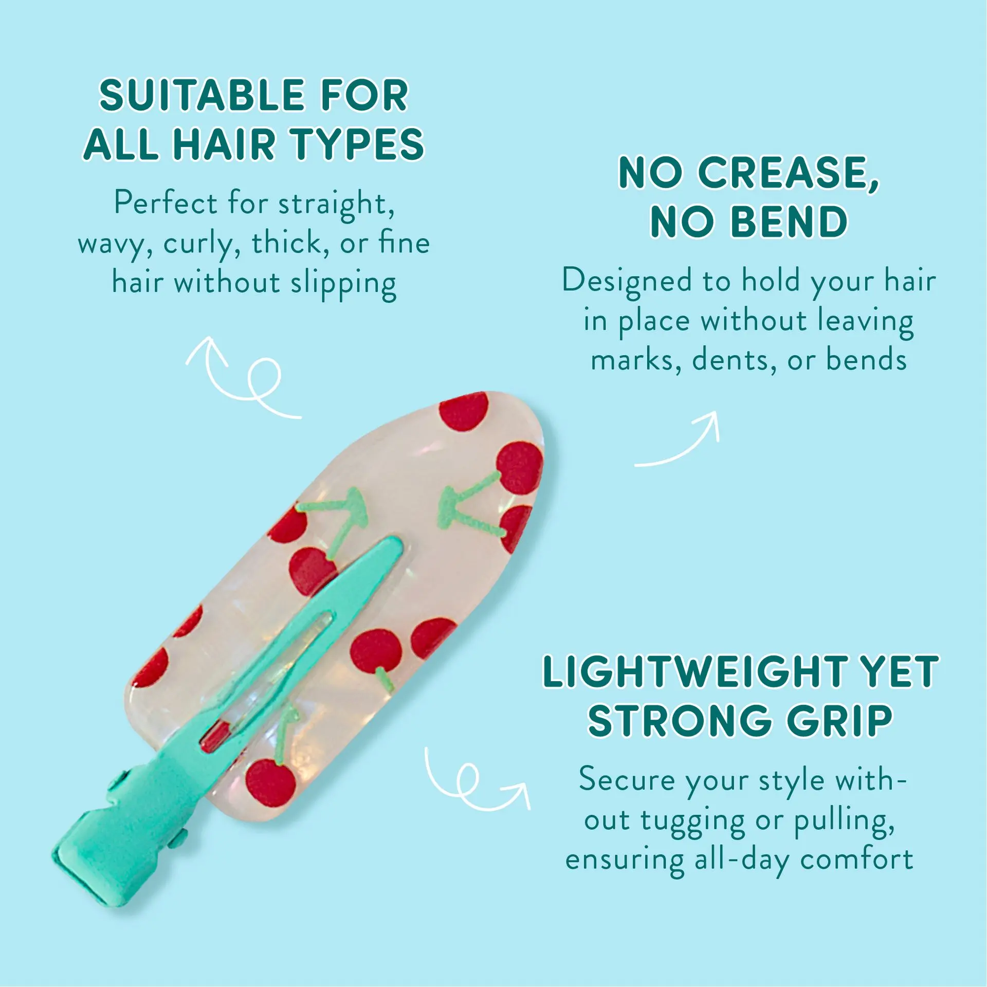 éclat No Crease Hair Clips - Stylish Patterned Flat Makeup Clips with Golden Handle - Image 9