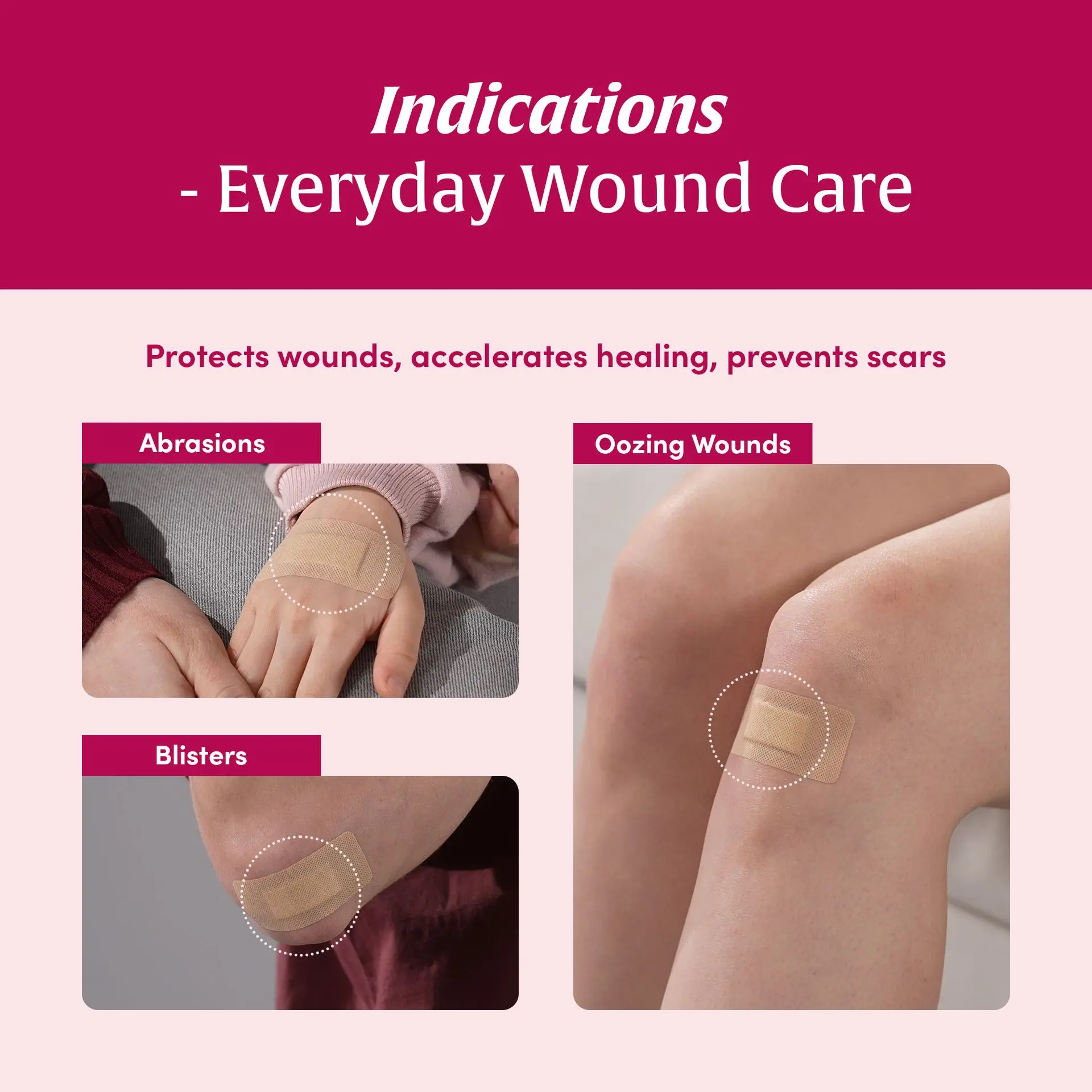 Medifoam Non-Adhesive Hydrocolloid Wound Dressing Pad -  7 Sheets (2.8" × 1.2") - Image 4