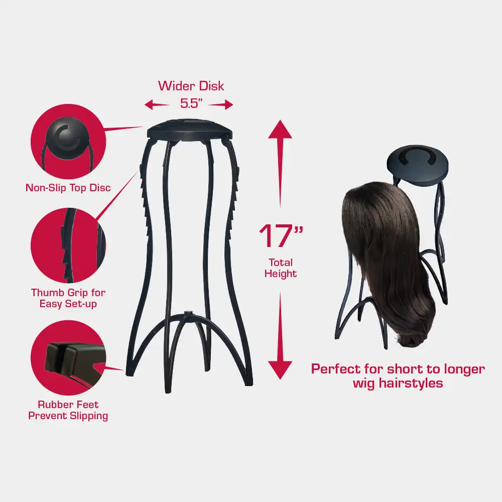 RED by KISS One Touch Foldable Wig Stand - Image 3