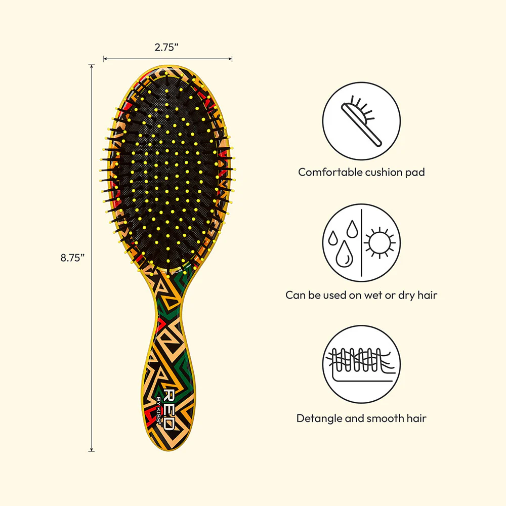 RED by KISS Oval Designed Brush - Bold Geometric - Image 3
