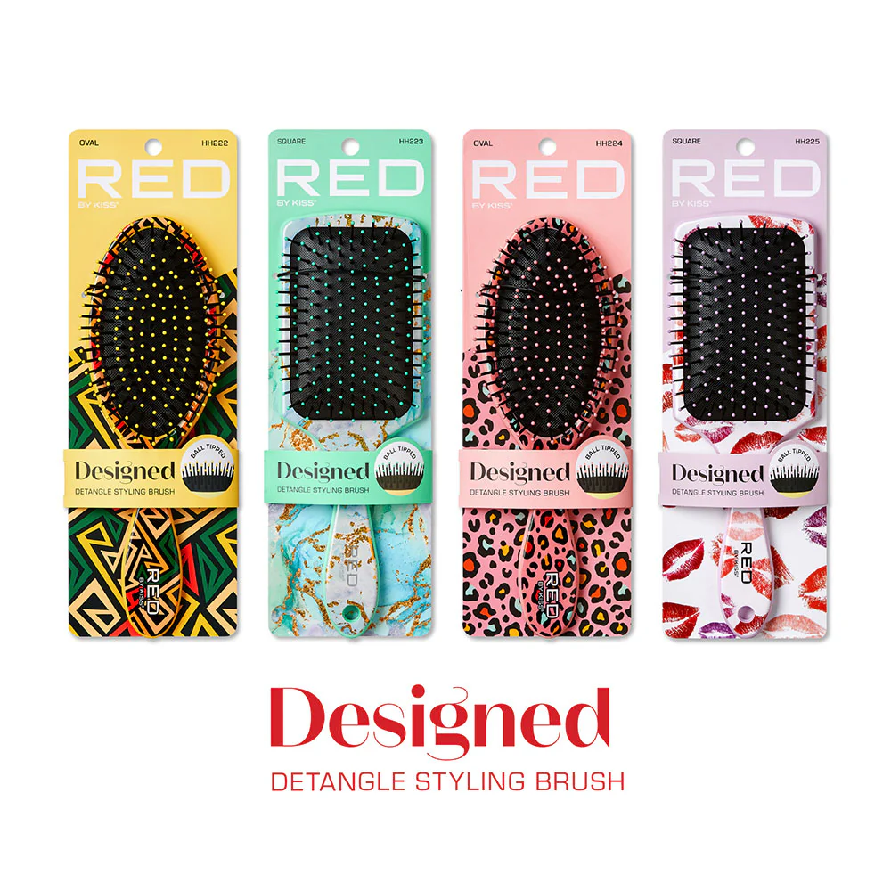 RED by KISS Oval Designed Brush - Pink Leopard - Image 5