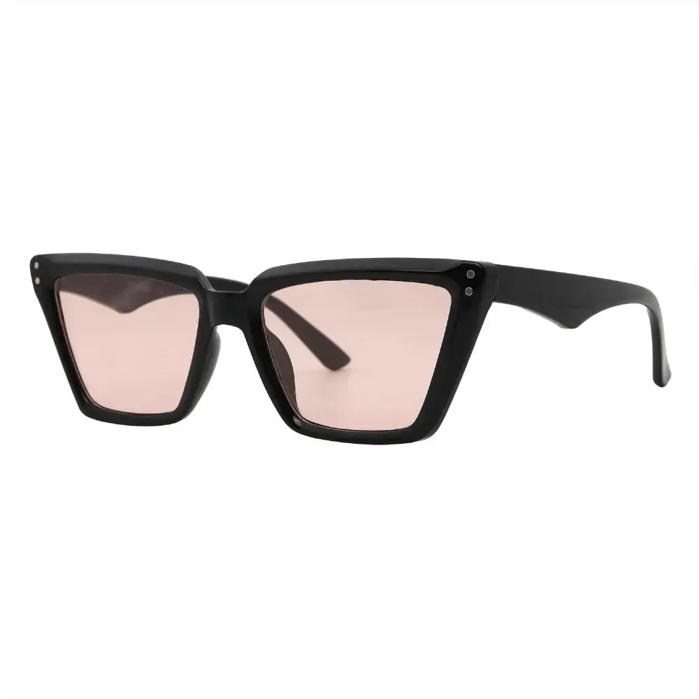 Mad Shade Oversized Black Cat Eye Sunglasses with Gradient Pink UV400 Lenses - Trendy Street Style Shades #09 - Image 5