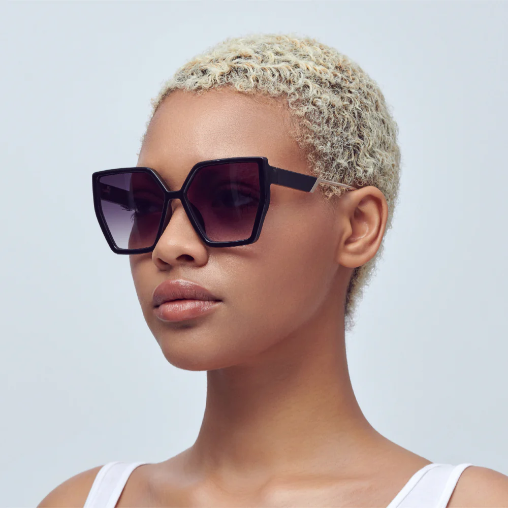 Mad Shade Oversized Butterfly Black Sunglasses #33 - Image 3