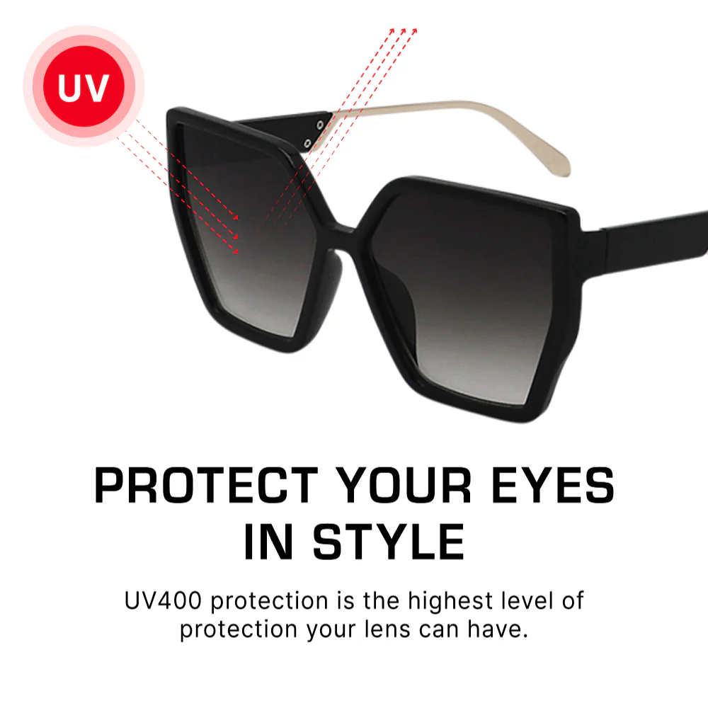 Mad Shade Oversized Butterfly Black Sunglasses #33 - Image 5