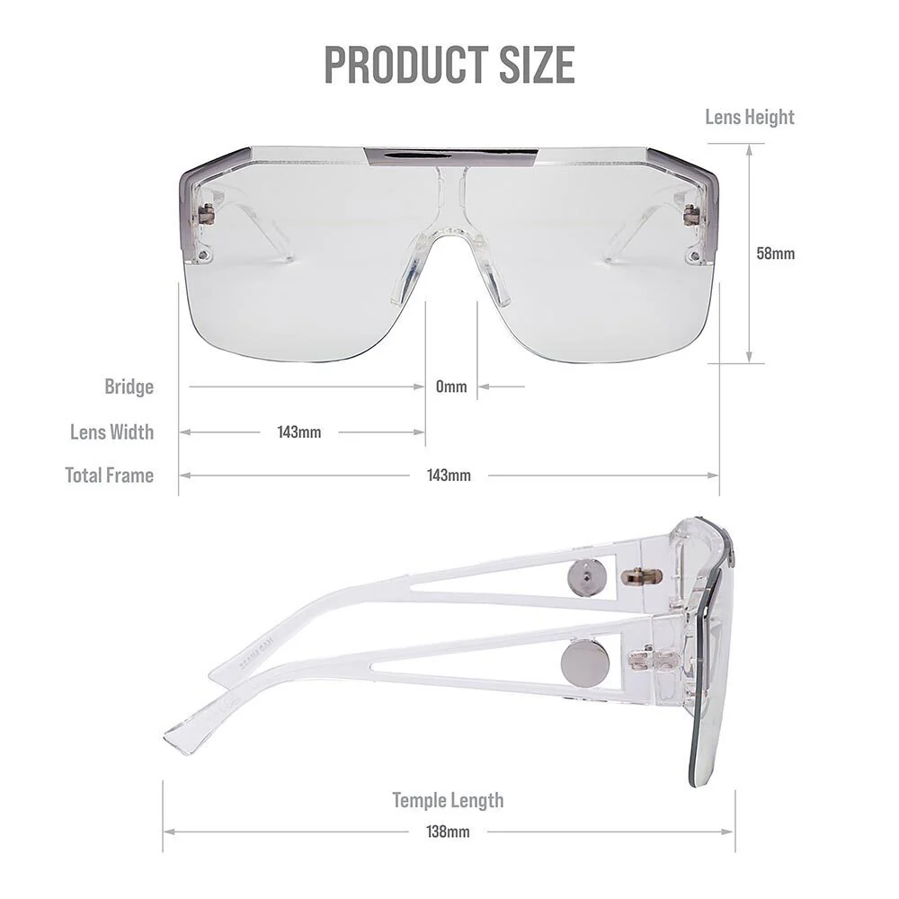 Mad Shade Oversized Clear Shades #07 - Image 4