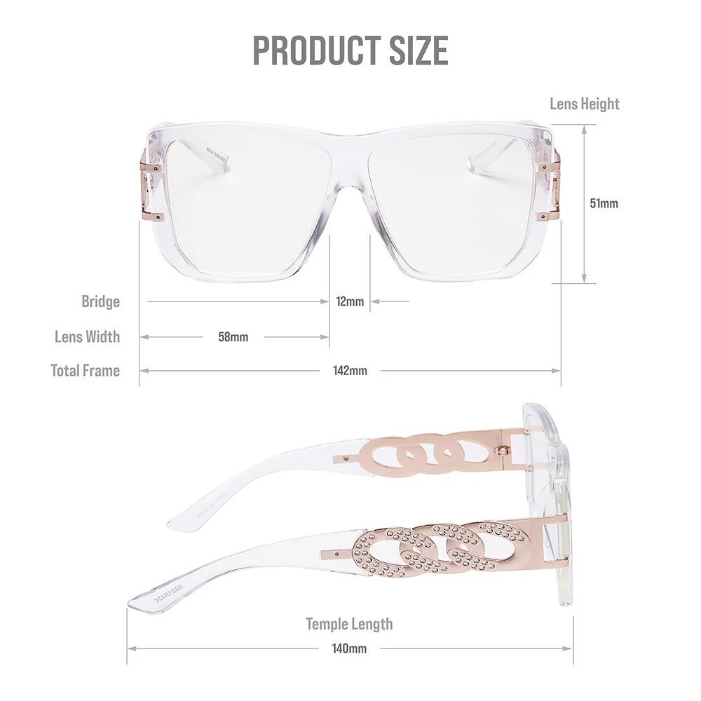 Mad Shade Oversized Clear Shades #51 - Image 4