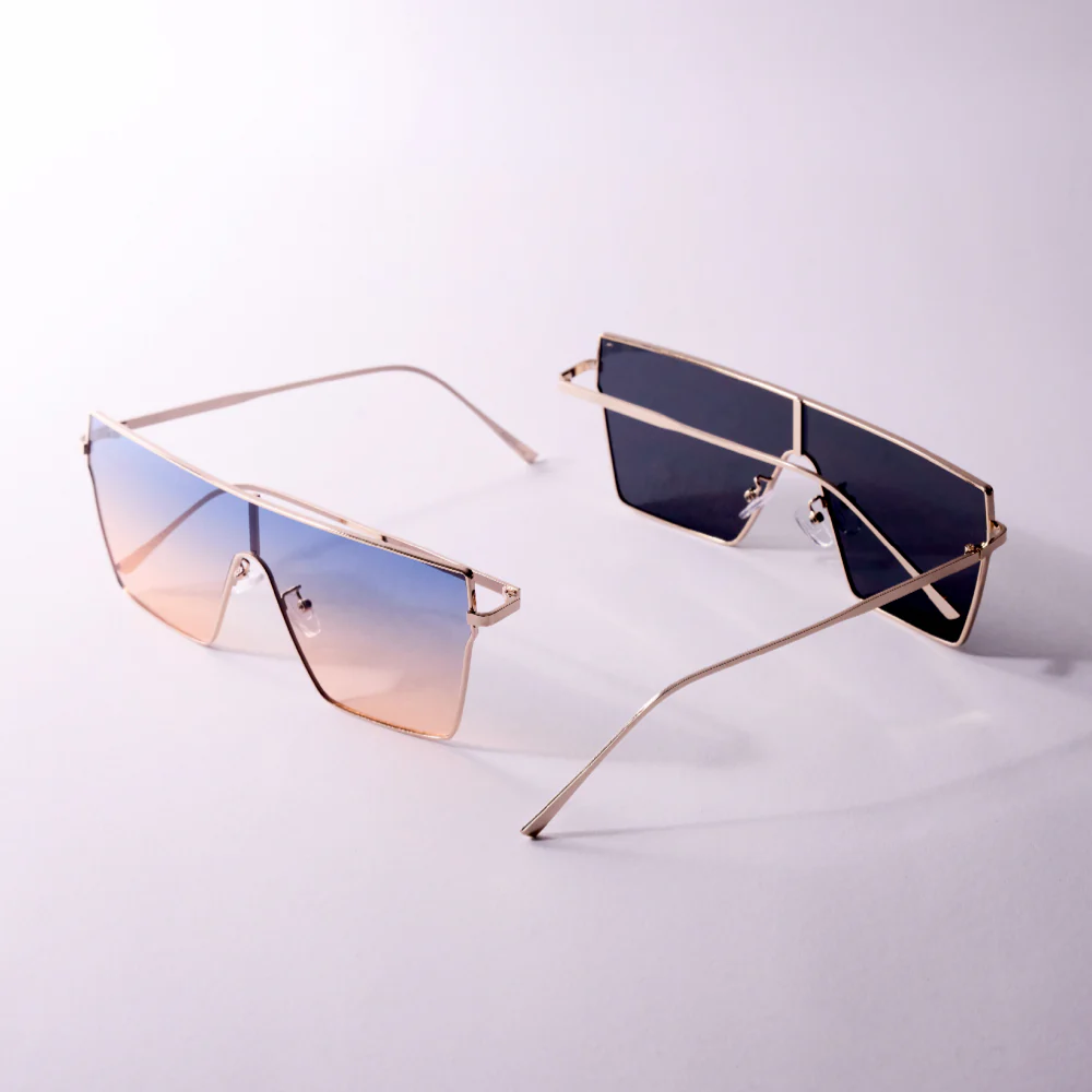 Mad Shade Oversized Flat Top Gradient Sunglasses #53 - Image 6