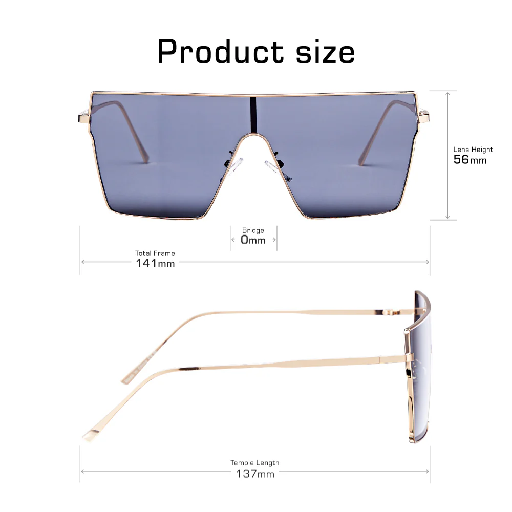 Mad Shade Oversized Flat Top Sunglasses #54 - Image 5