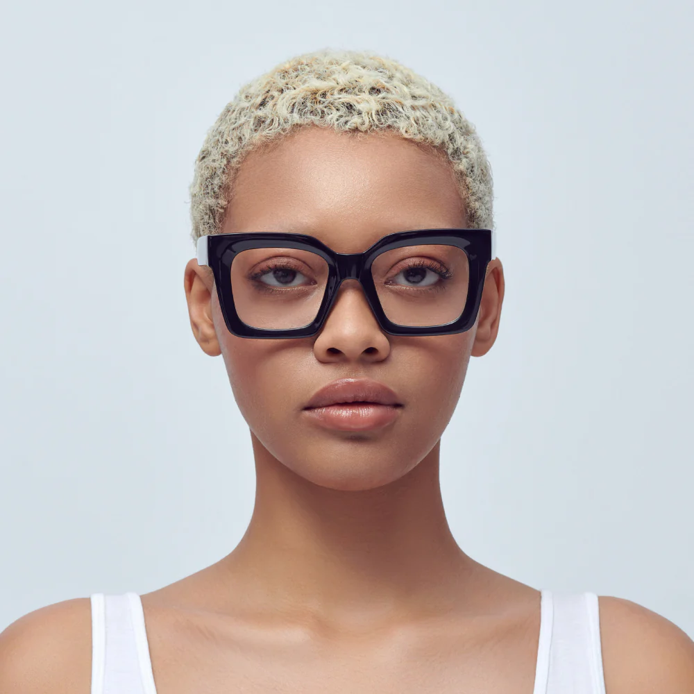 Mad Shade Oversized Square Black Eyeglasses #28 - Image 3