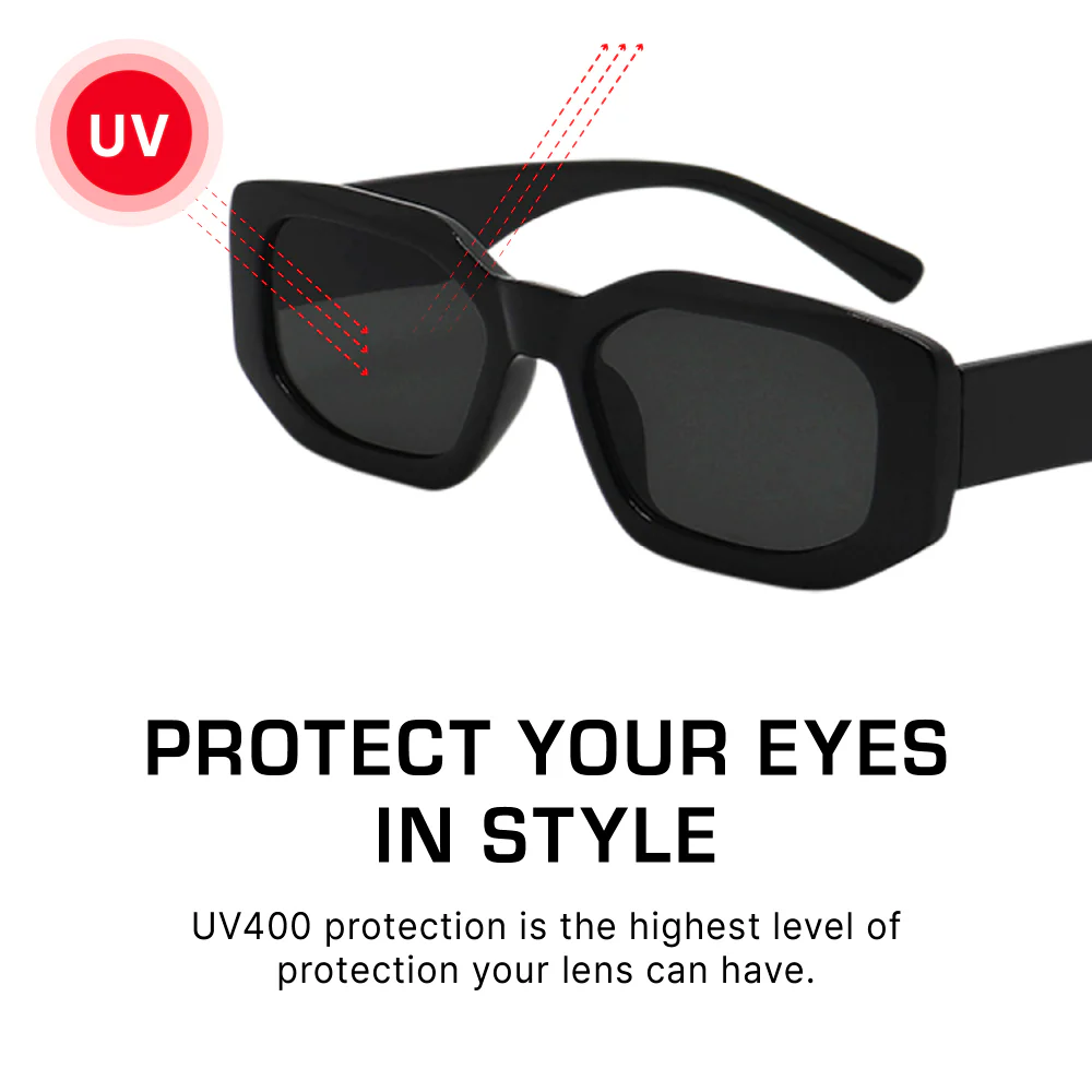 Mad Shade Oversized Square Black Sunglasses #18 - Image 6
