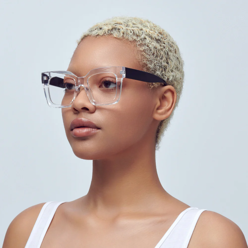 Mad Shade Oversized Square Clear Eyeglasses #22 - Image 4
