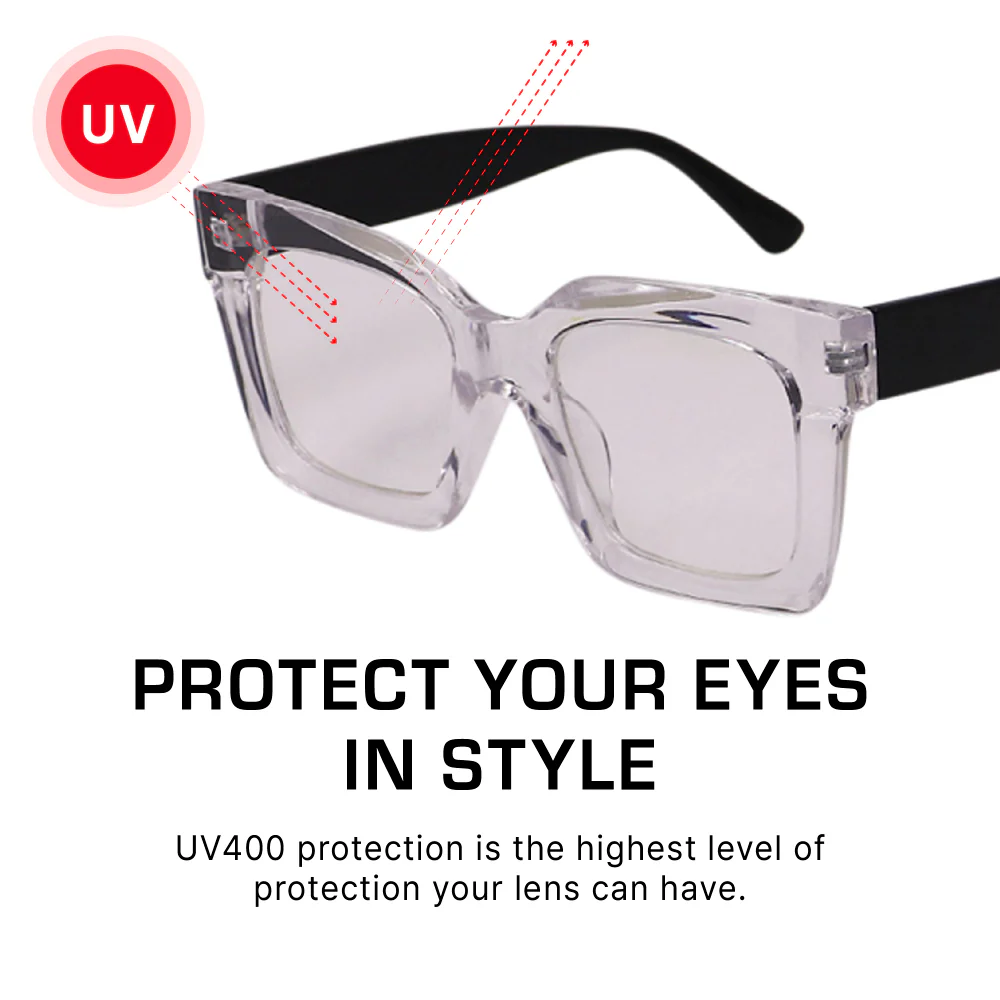 Mad Shade Oversized Square Clear Eyeglasses #22 - Image 6