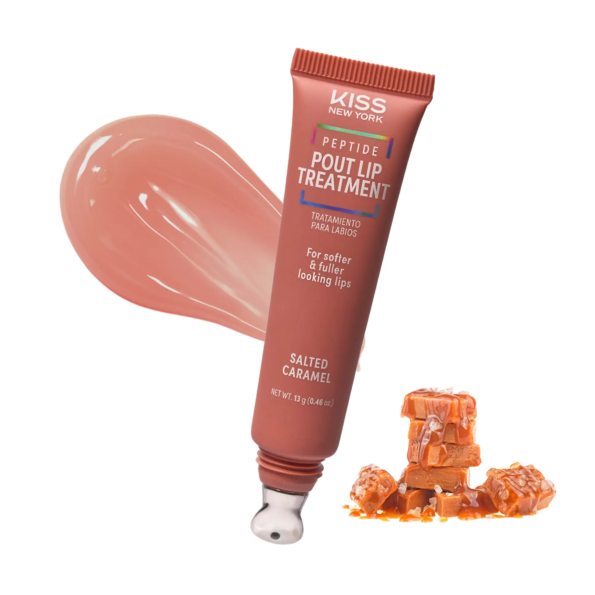 KISS NEW YORK Peptide Pout Lip Treatment – Hydrating Gloss with Cooling Metal Tip - Image 4