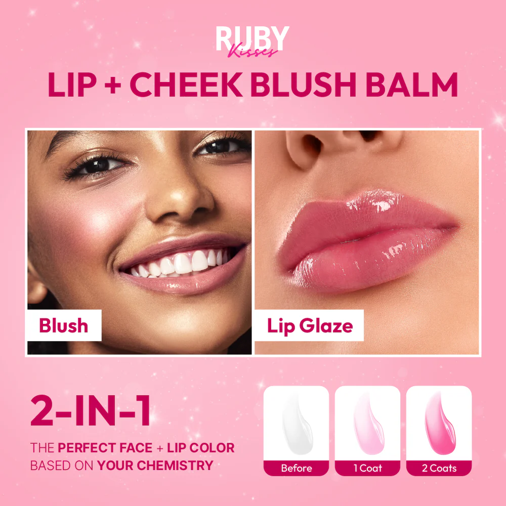 Ruby Kisses pH Reactive Color Changing Lip & Cheek Balm - Image 3