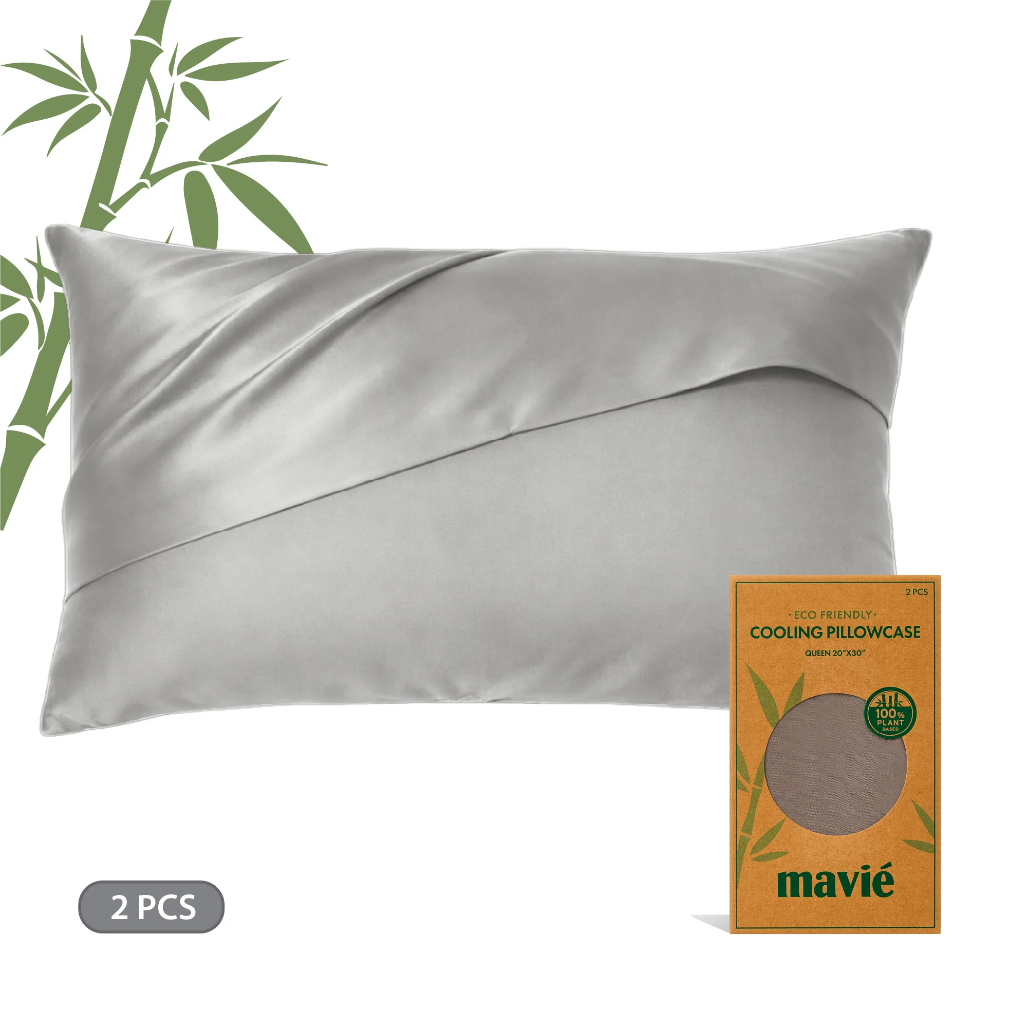 Mavié Plant-Derived Cooling Viscose Pillowcases (Set of 2) – Moisture-Wicking & Hair Protection - Image 23