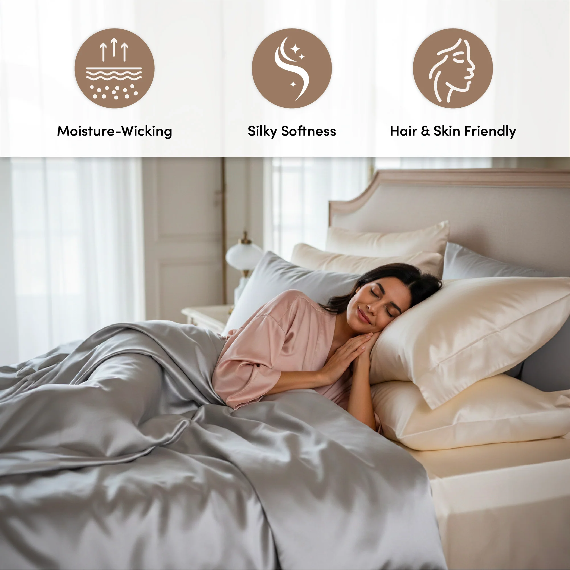Mavié Plant-Derived Cooling Viscose Pillowcases (Set of 2) – Moisture-Wicking & Hair Protection - Image 28