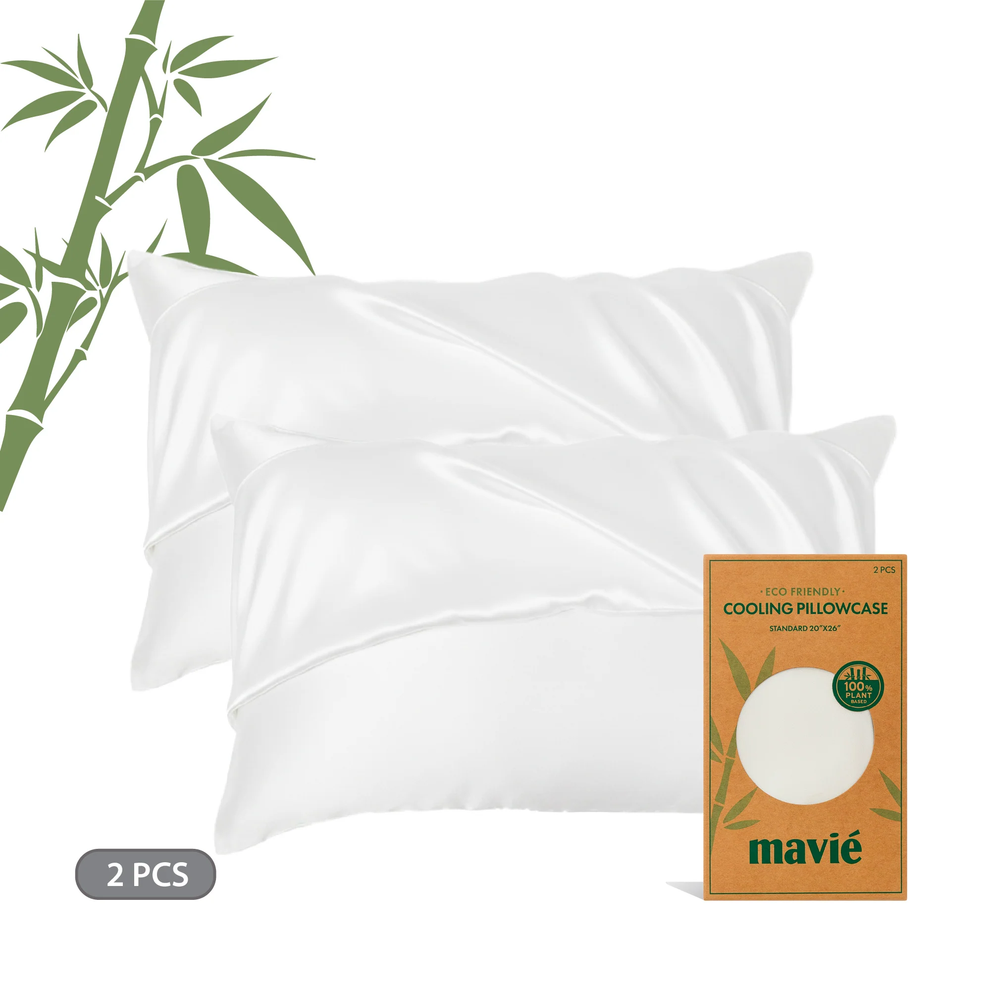 Mavié Plant-Derived Cooling Viscose Pillowcases (Set of 2) – Moisture-Wicking & Hair Protection - Image 37