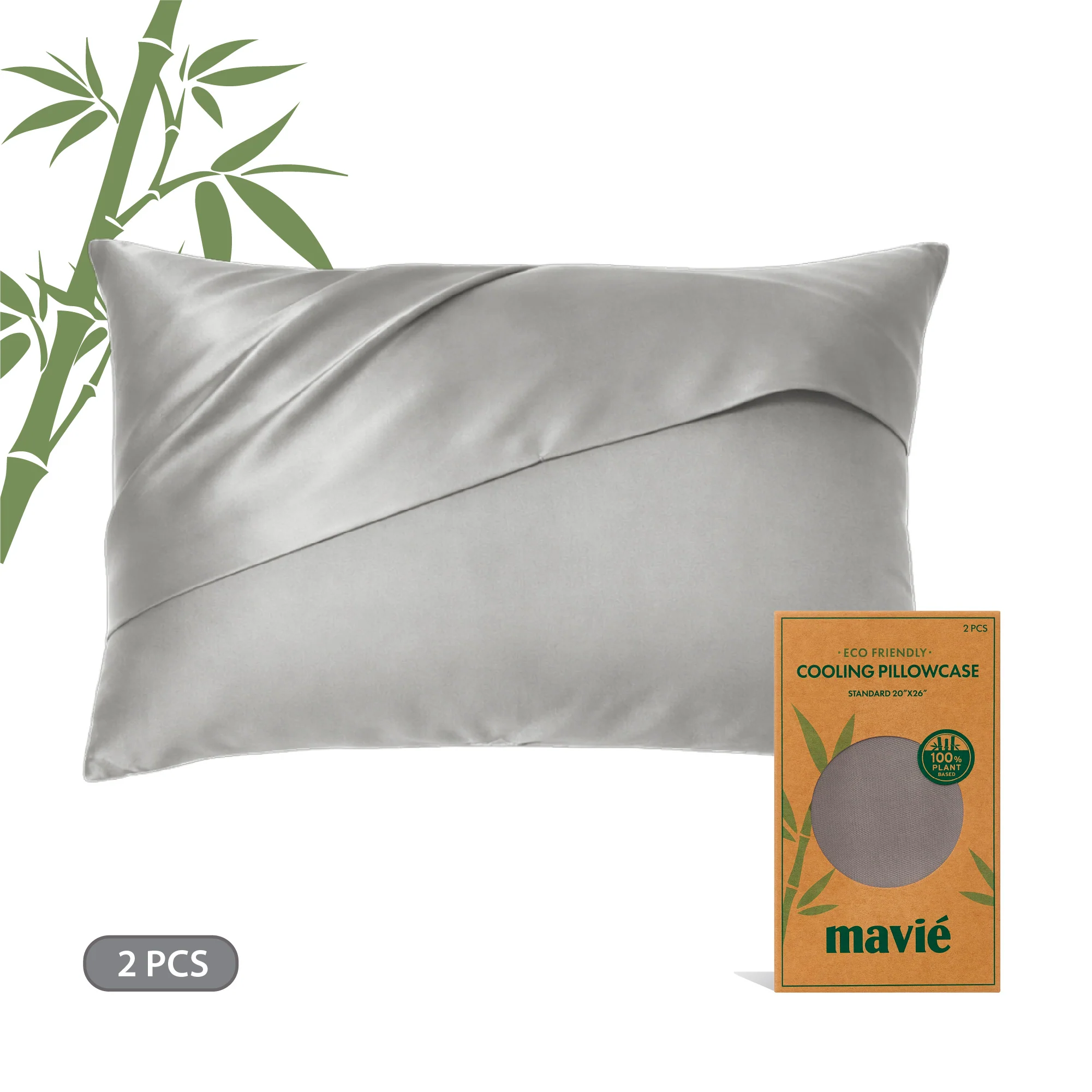 Mavié Plant-Derived Cooling Viscose Pillowcases (Set of 2) – Moisture-Wicking & Hair Protection - Image 53