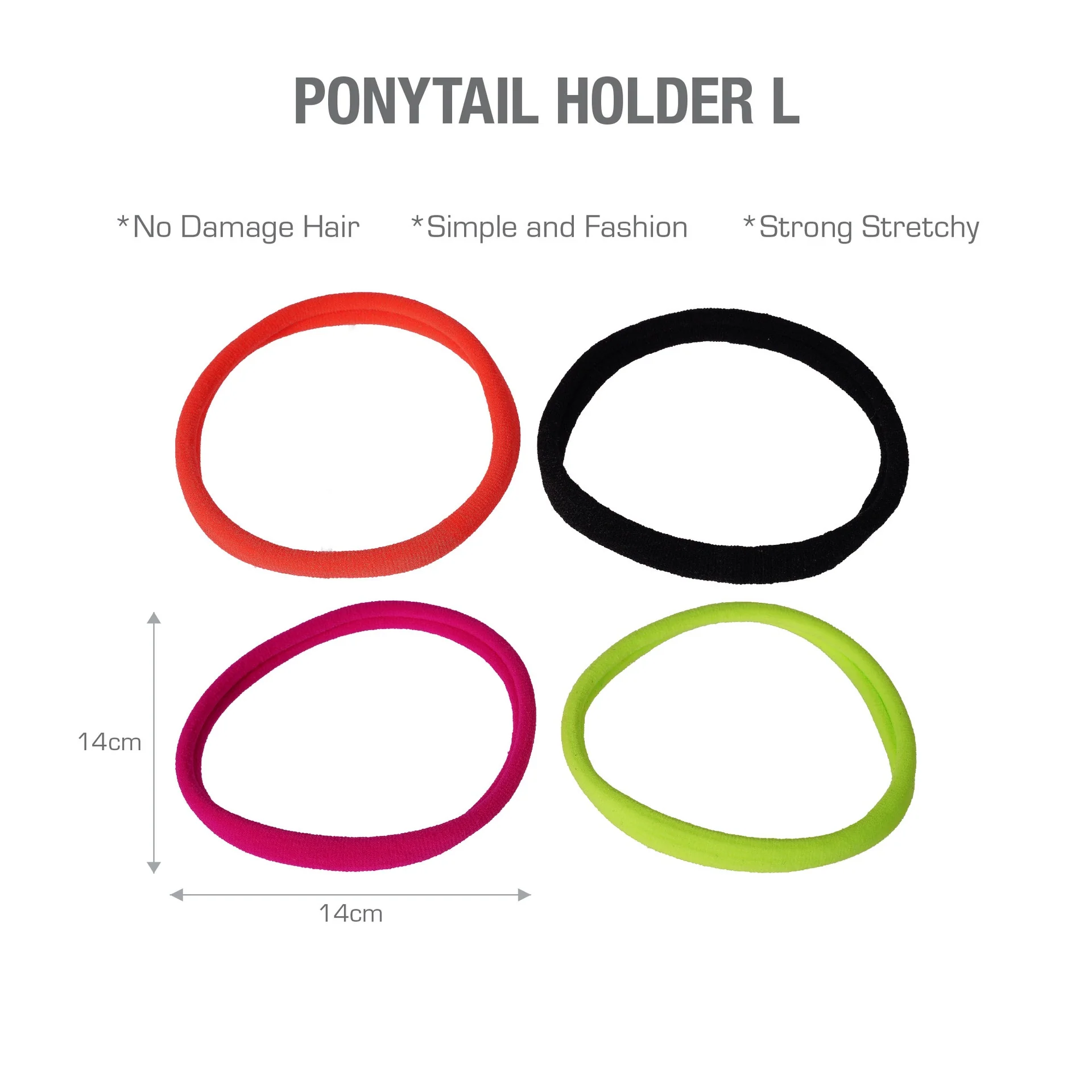 RED by KISS Ponytail Holder Large Color Assorted (8pcs) - Image 3