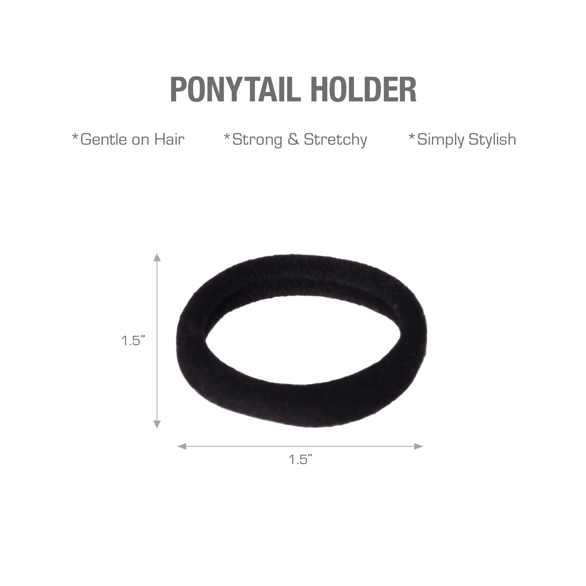 RED by KISS Ponytail Holder Mini Black (12pcs) - Image 3