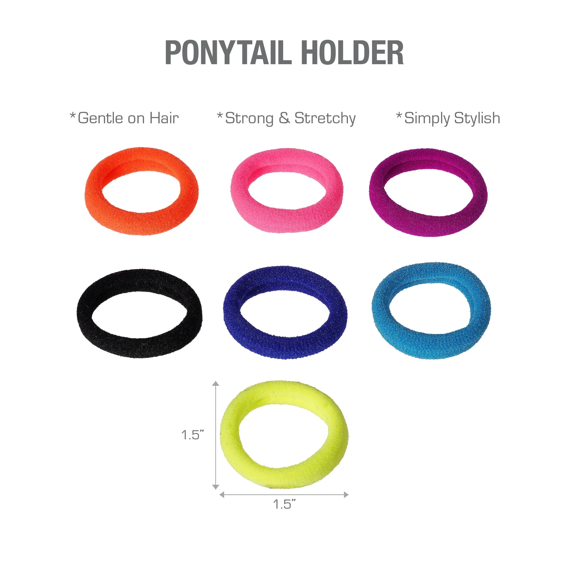 RED by KISS Ponytail Holder Mini Color Assorted (12pcs) - Image 3