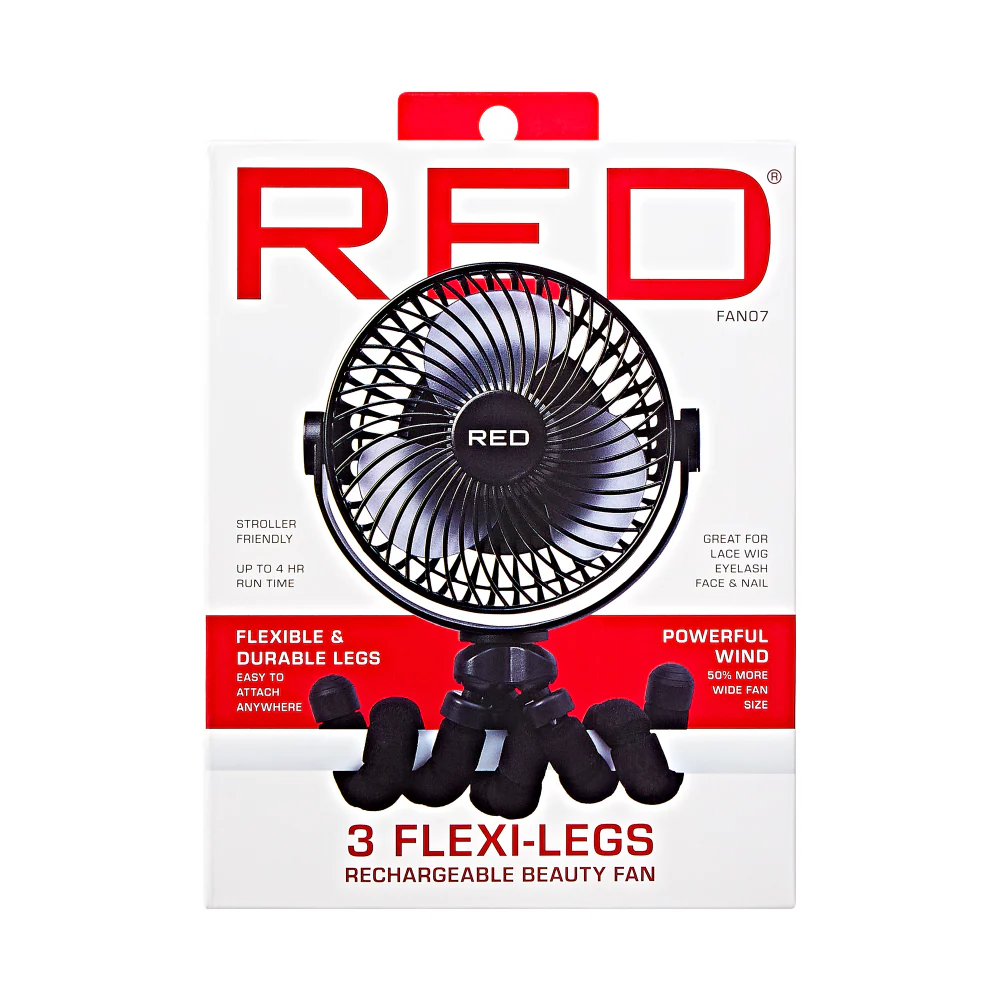 RED by KISS Portable & Adjustable Flexi Tripod Fan with 360° Rotation – USB-C Rechargeable, Quiet Airflow - Image 6