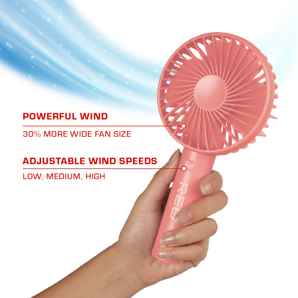 RED by KISS Portable Handheld Rechargeable Beauty Fan - Image 10