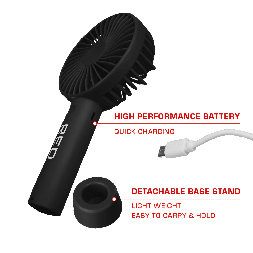 RED by KISS Portable Handheld Rechargeable Beauty Fan - Image 11