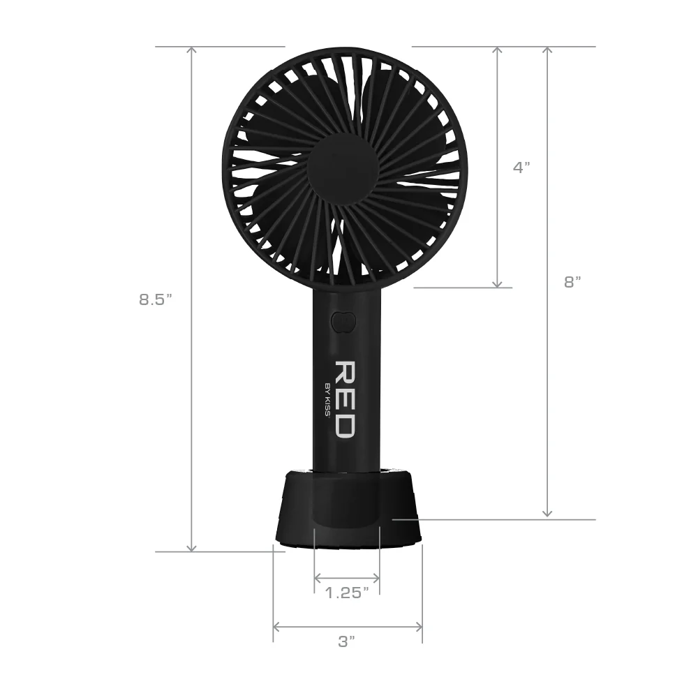 RED by KISS Portable Handheld Rechargeable Beauty Fan - Image 17