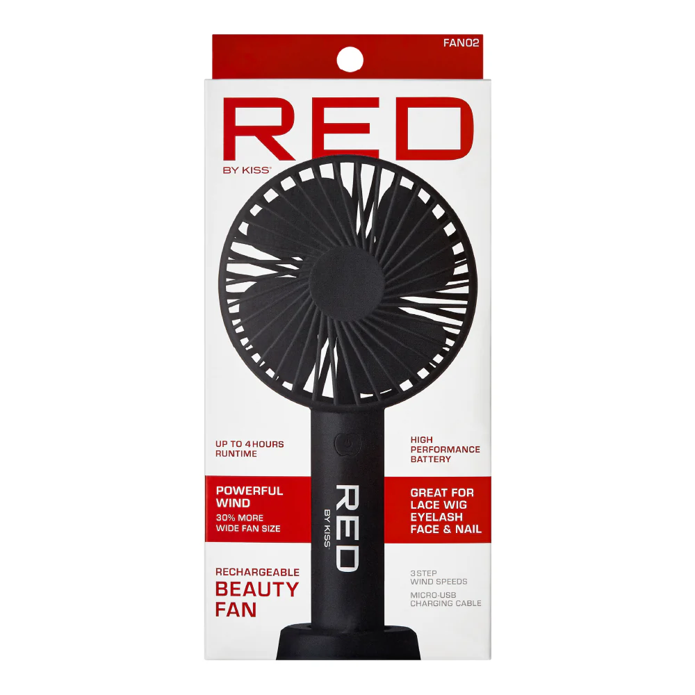 RED by KISS Portable Handheld Rechargeable Beauty Fan - Image 2