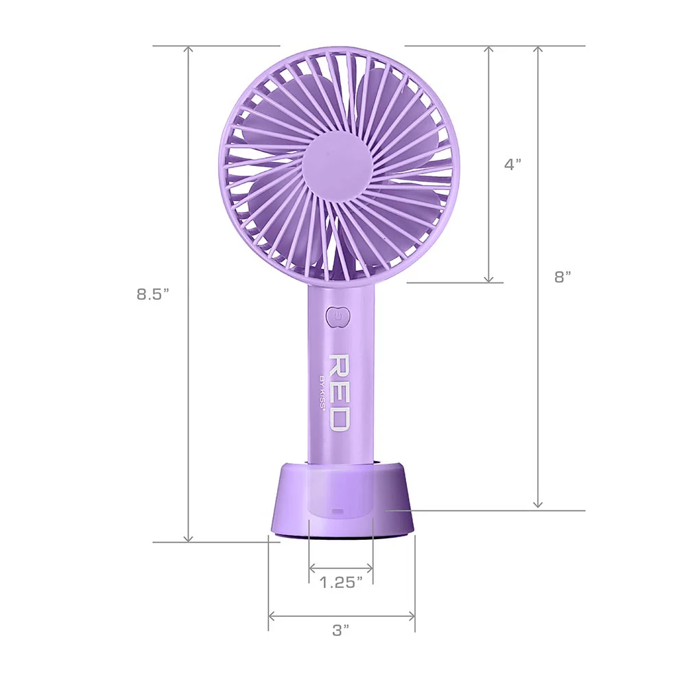 RED by KISS Portable Handheld Rechargeable Beauty Fan - Image 27