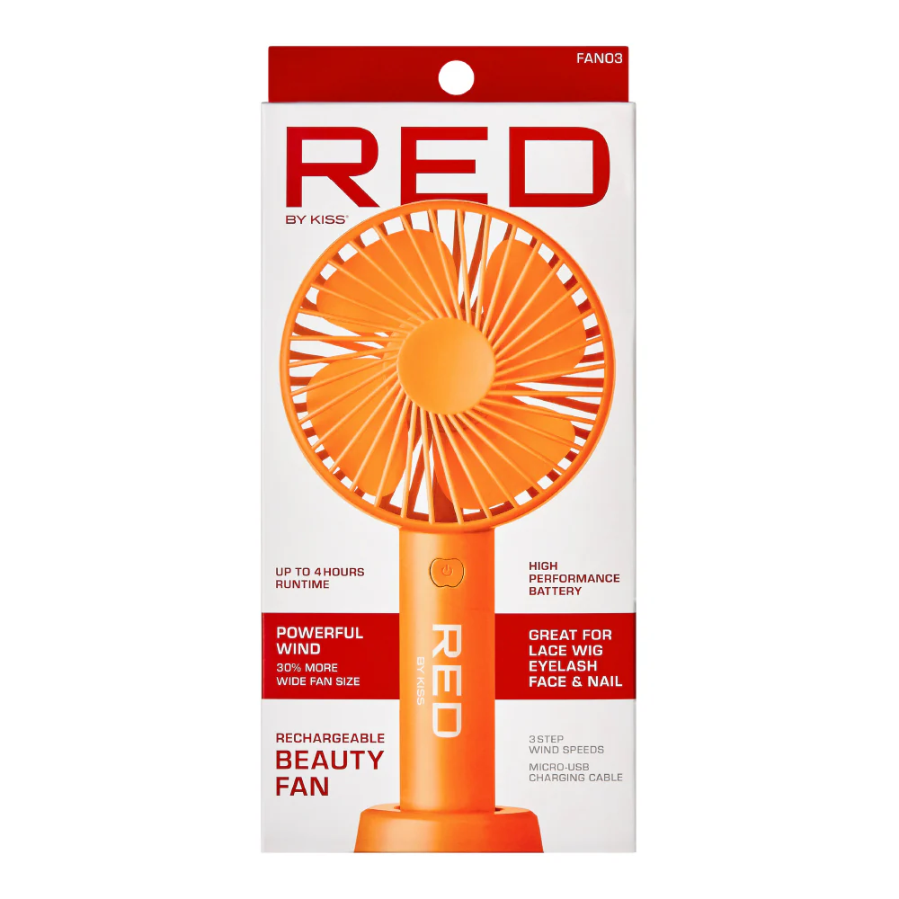 RED by KISS Portable Handheld Rechargeable Beauty Fan - Image 3