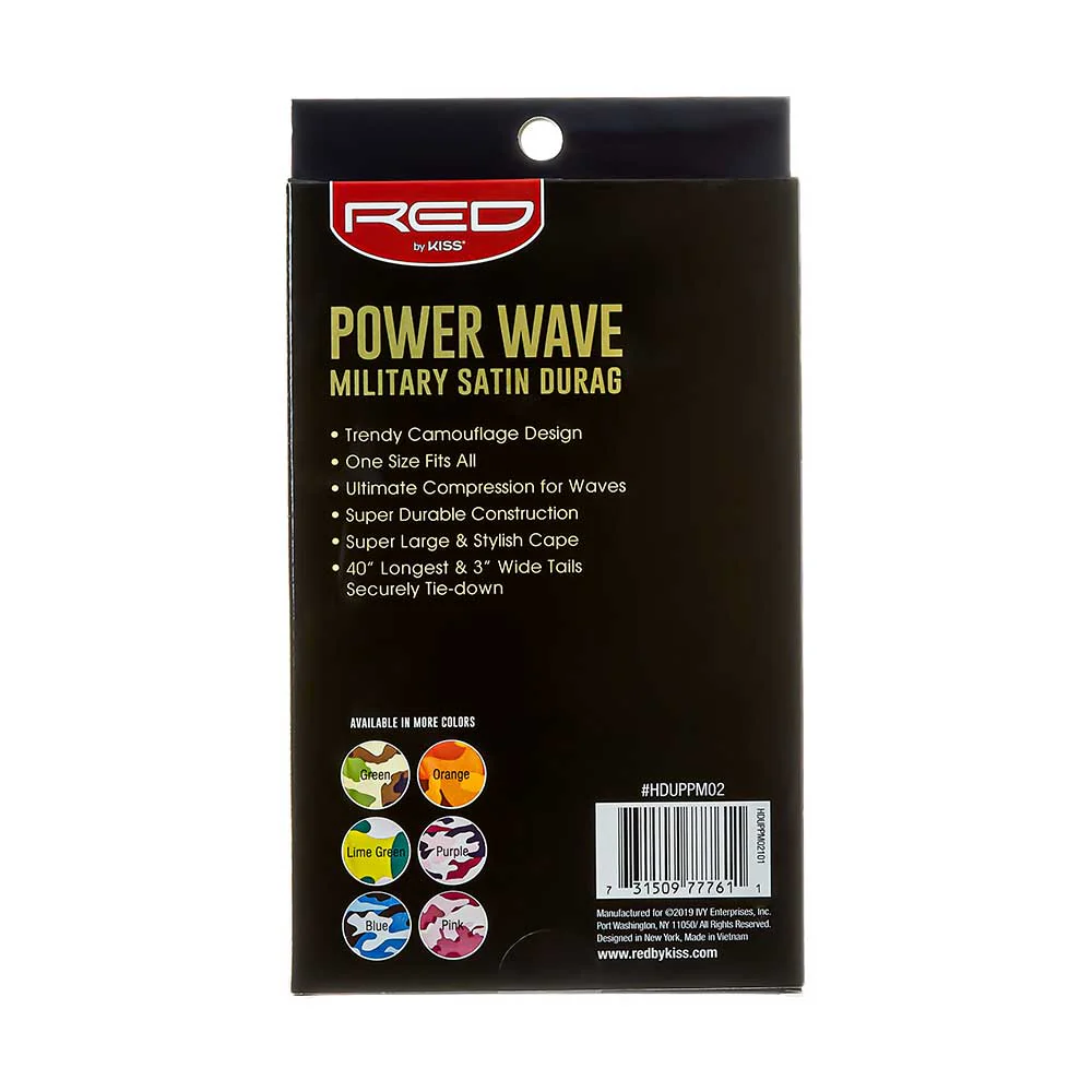 RED by KISS Power Wave Military Satin Durag - Image 22