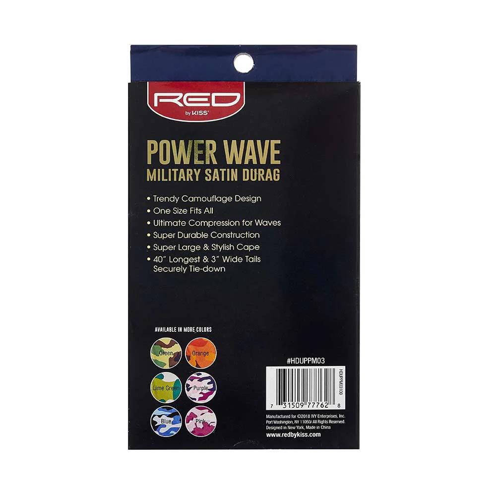 RED by KISS Power Wave Military Satin Durag - Image 23