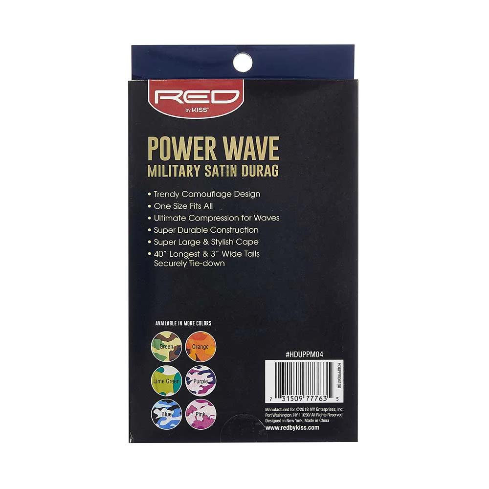 RED by KISS Power Wave Military Satin Durag - Image 24