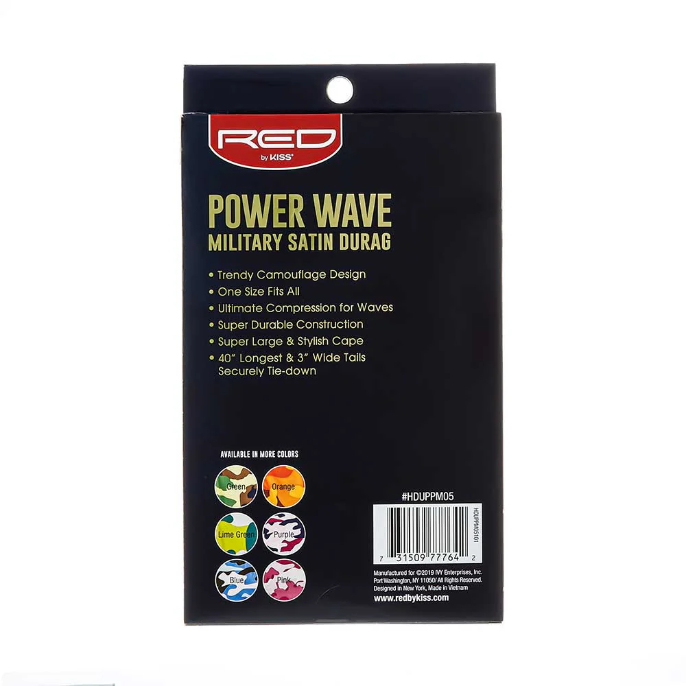 RED by KISS Power Wave Military Satin Durag - Image 25