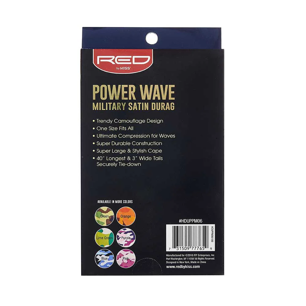 RED by KISS Power Wave Military Satin Durag - Image 26