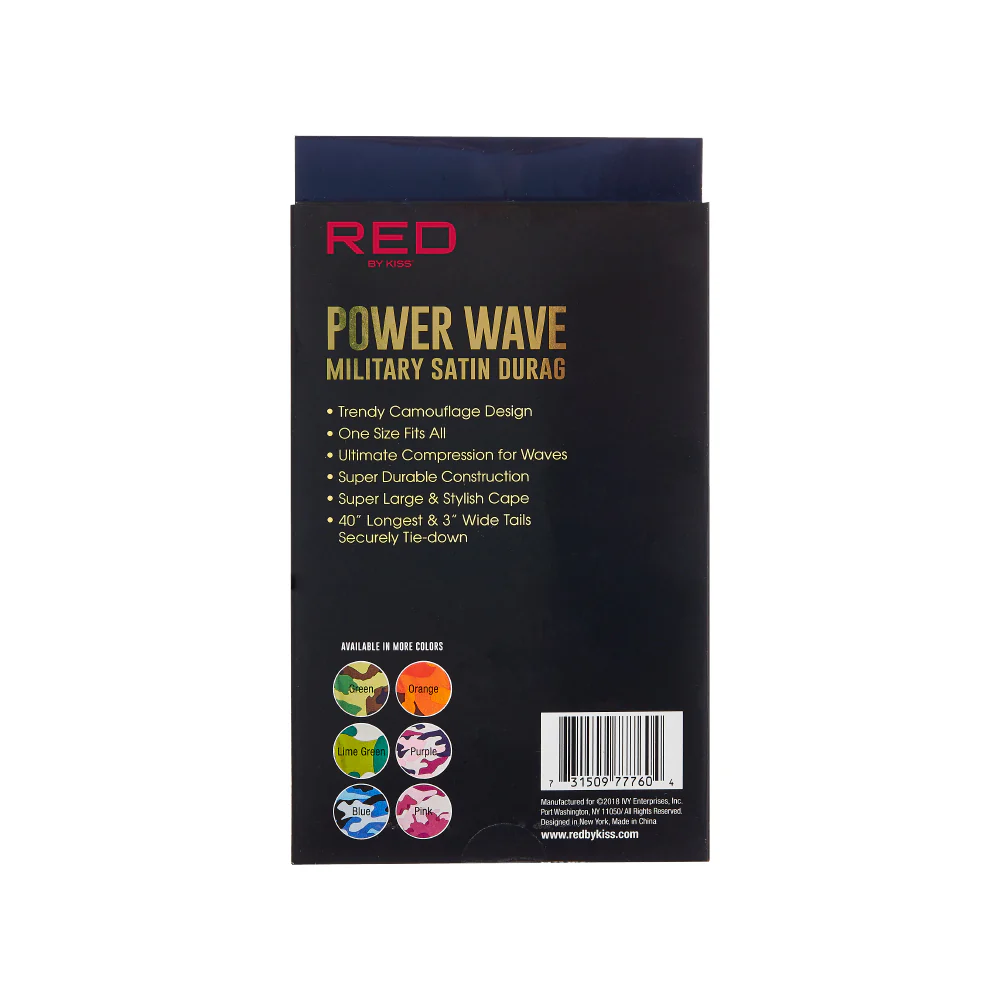 RED by KISS Power Wave Military Satin Durag - Image 30