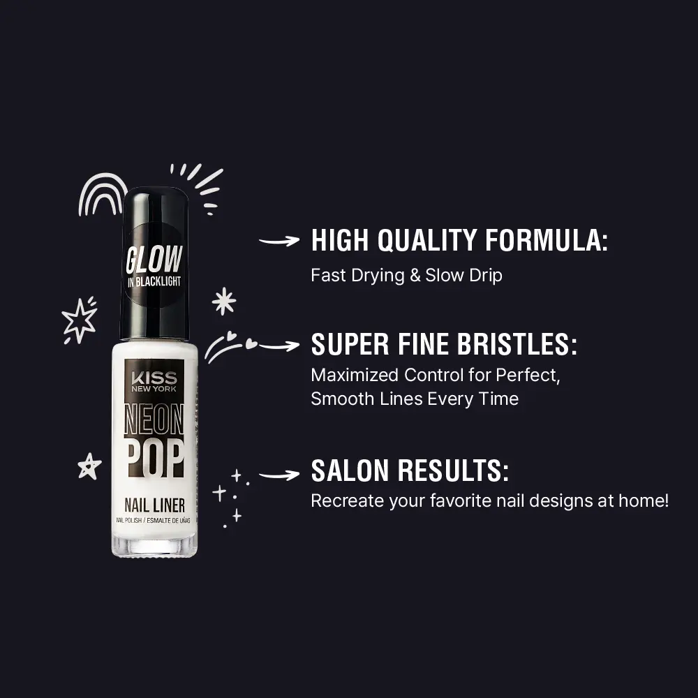 Kiss New York Precision Brush Nail Art Liner – Perfect for Fine Detailing - Image 33