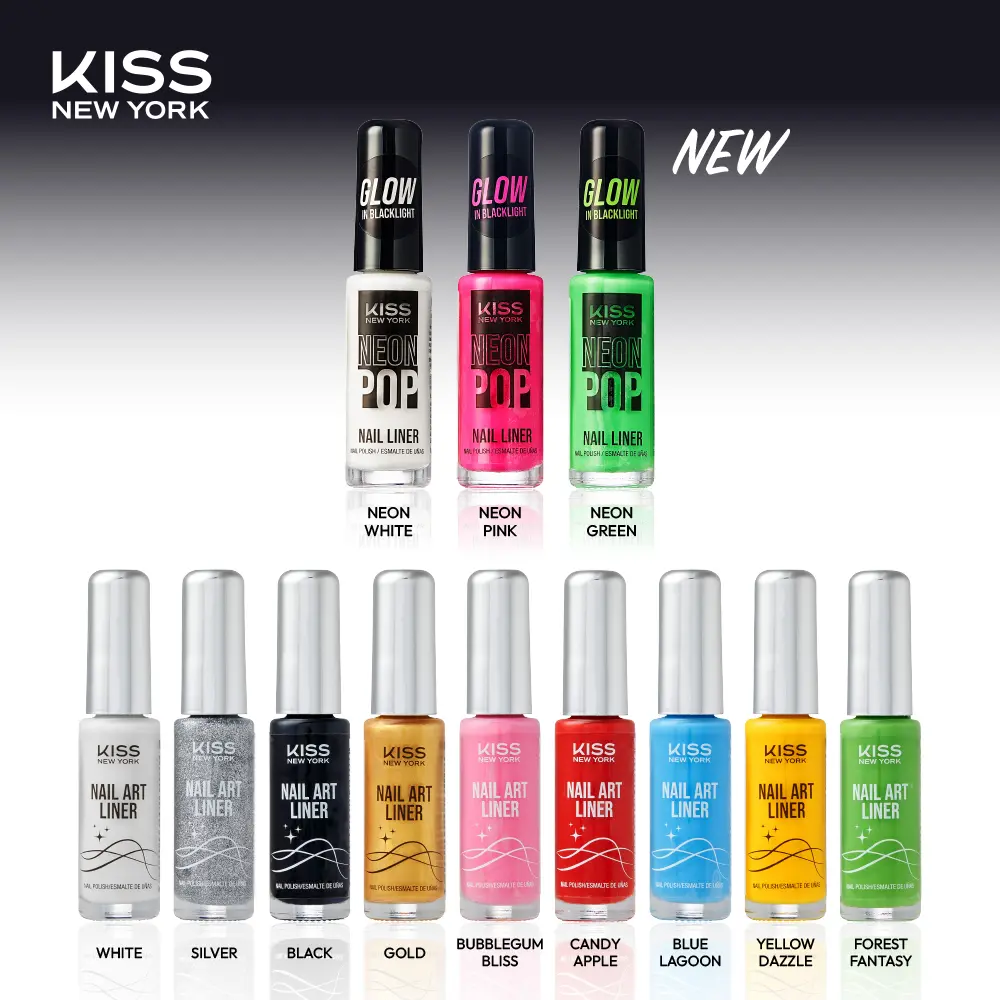 Kiss New York Precision Brush Nail Art Liner – Perfect for Fine Detailing - Image 56