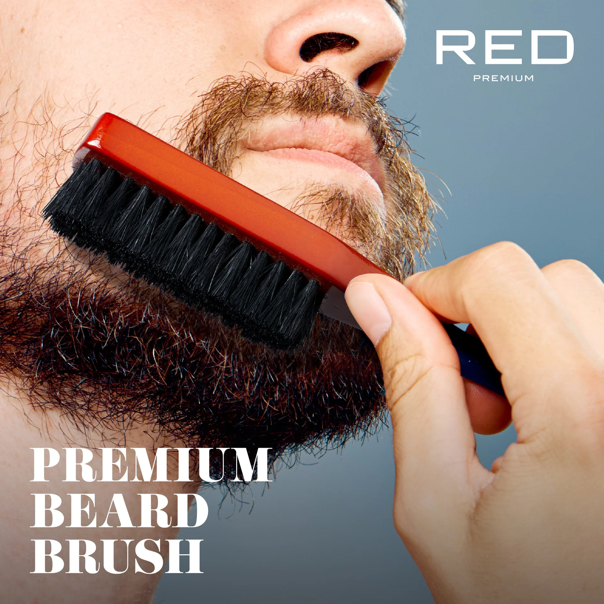 RED by KISS Premium Beard Medium Soft Long Handle Brush - Image 2