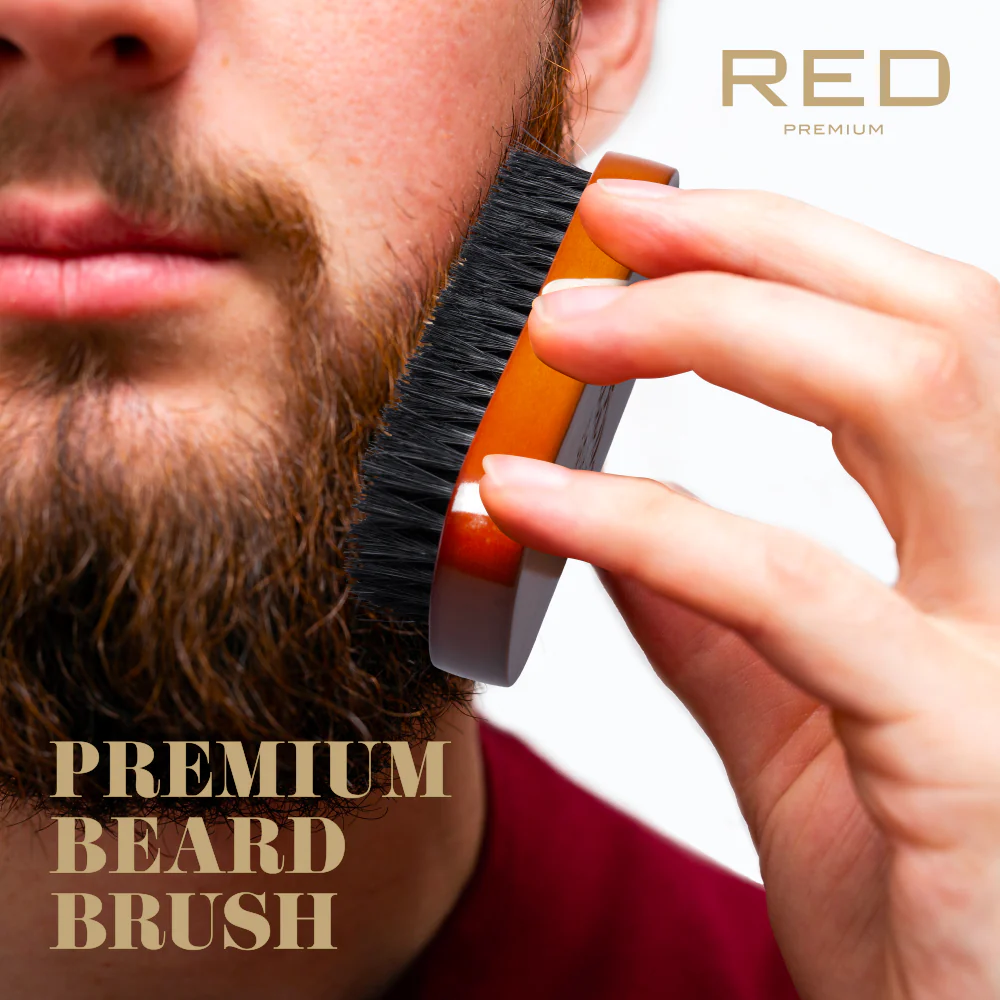 RED by KISS Premium Beard Medium Soft Military Brush - Image 2