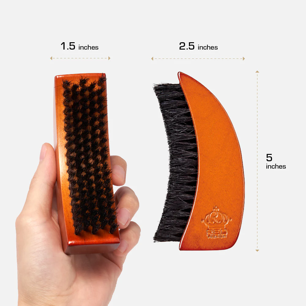 RED by KISS Premium Beard Medium Soft Moon Shape Brush - Image 4